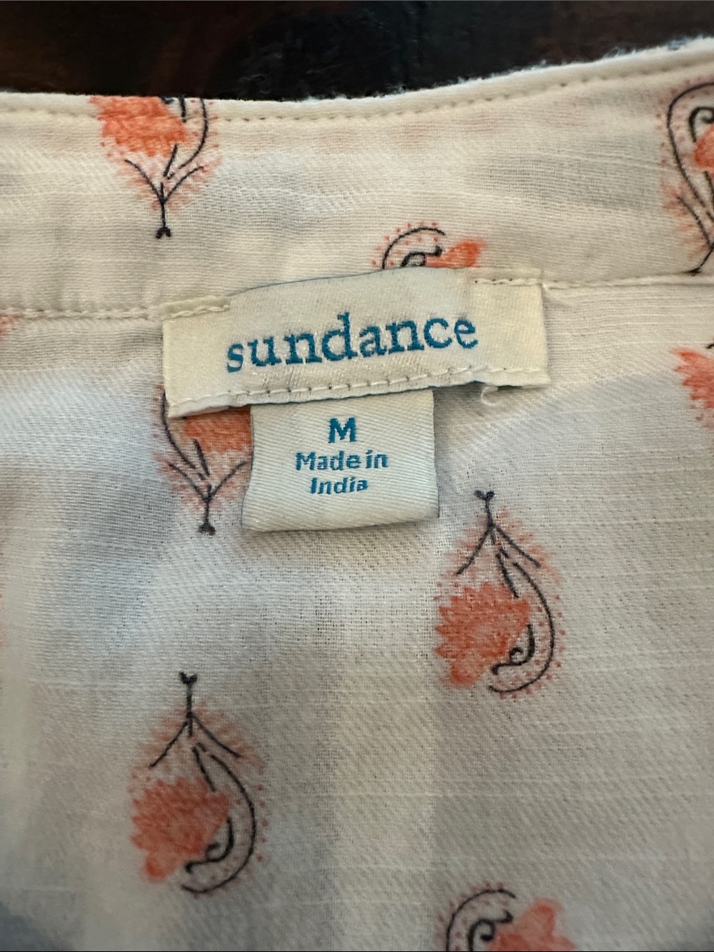 Sundance Great Gallery Embroidered Peasant cotton M boho ruffled cuffs Blouse - Picture 13 of 15